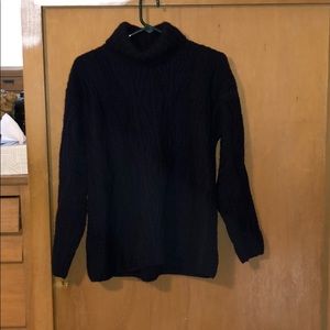 L.L. Bean women’s navy turtleneck sweater